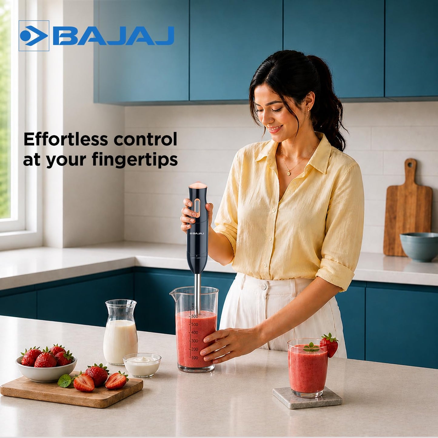 Bajaj HB 21 Hand Blender, Stainless Steel, 300W (Black) 1.0 unit