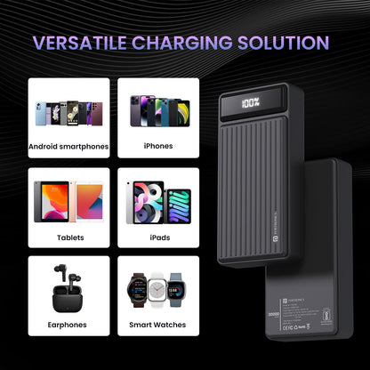 Portronics Luxcell B 20K 20000 mAH 22.5W Power Bank - Black 1.0 unit