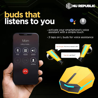 Nu Republic Transform-X In-Ear Truly Wireless Earbuds With Mic, 60 Hours Playtime, ENC, Bluetooth v5.3 (Multicolor) 1.0 unit