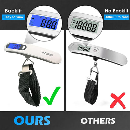 Ant Aels020 Portable Digital Luggage Scale, 50Kgs Hanging Baggage Scale With Backlit Lcd Display, Portable Suitcase Weighing Scale, Travel Luggage 1.0 Piece