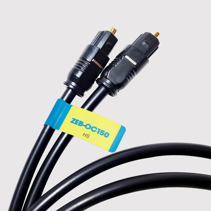 Zebronics OC150 Optical cable, 1.5m Length, Support PCM Dolby audio 1.0 Piece