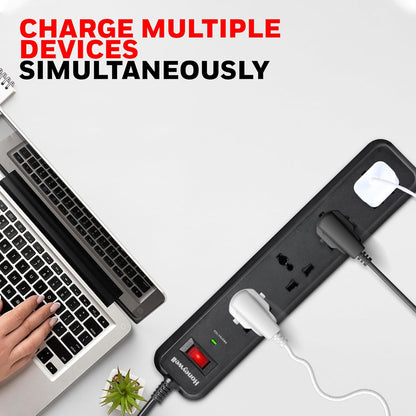 Honeywell Surge Protector (4 Sockets, Black) 1.0 Piece