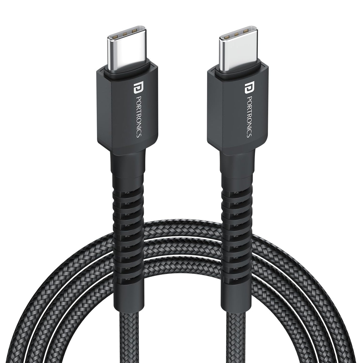 Portronics Konnect X 60W Type C to Type C 1m - Black 1.0 Piece