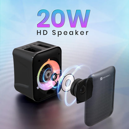 Portronics Apollo One 20W Bluetooth Speaker with Wireless Karaoke Mic - Black 1.0 Piece