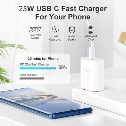 Samsung Original 25W Single Port Type-C Charger (White) 1.0 Piece