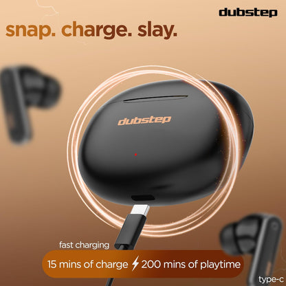 Dubstep Buzz X9 With 56 Hrs Playtime Enc Tws Earbuds (Black) 1.0 pack