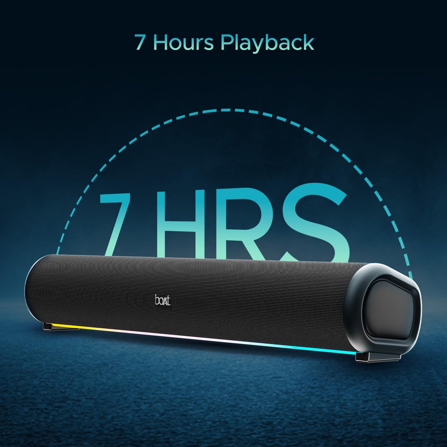 boAt Newly Launched Aavante Bar 950 Bluetooth Soundbar w/ 40W Signature Sound, RGB LEDs, Up to 7 hrs Playback, Inbuilt Mic,BT v5.3 (Premium Black) 1.0 Piece