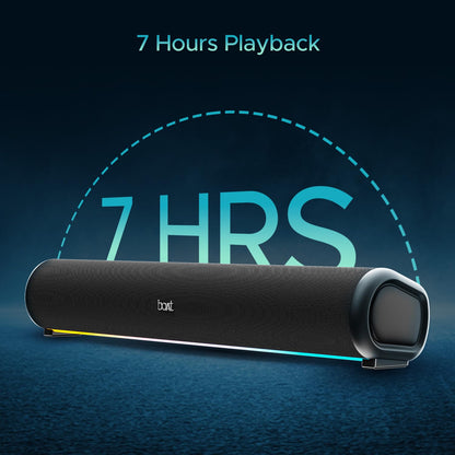 boAt Newly Launched Aavante Bar 950 Bluetooth Soundbar w/ 40W Signature Sound, RGB LEDs, Up to 7 hrs Playback, Inbuilt Mic,BT v5.3 (Premium Black) 1.0 Piece