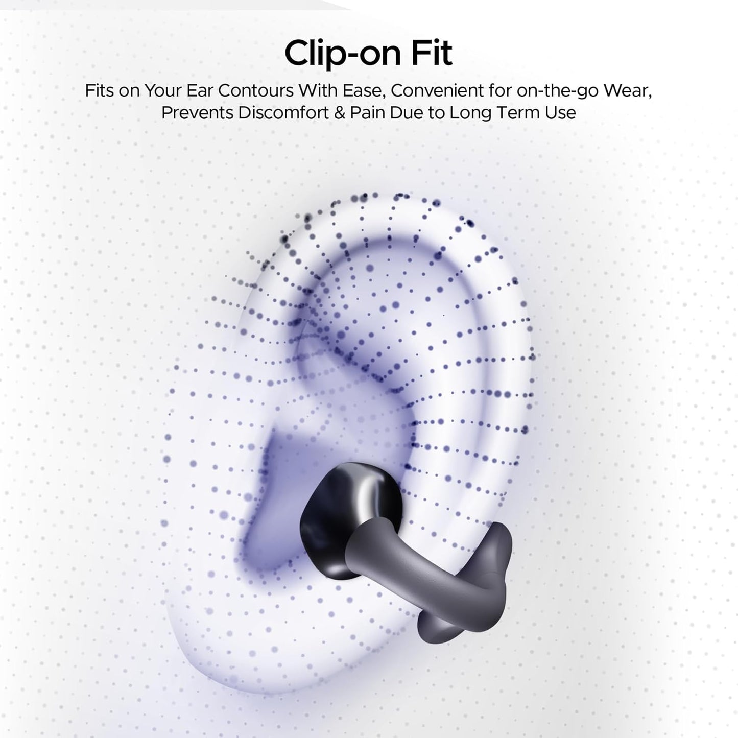 boAt Airdopes Loop OWS Earbuds w/ Clip-On Fit, Air Conduction Tech, 50H Battery, ENx, Dual EQ Modes, 40ms, ASAP Charge (Pearl White) 1.0 pack