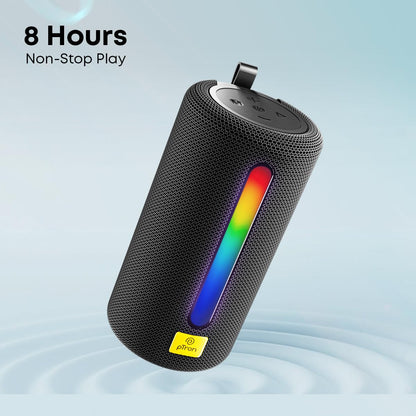 Ptron Fusion Buzz 14W Bluetooth Speaker w/ 8hrs Playback, Rhythmic RGB Lights (Black) 1.0 unit