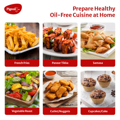 Pigeon Healthifry Manual Air Fryer, 1200 W with Non-Stick 4.2 L Basket (Green) 1.0 unit
