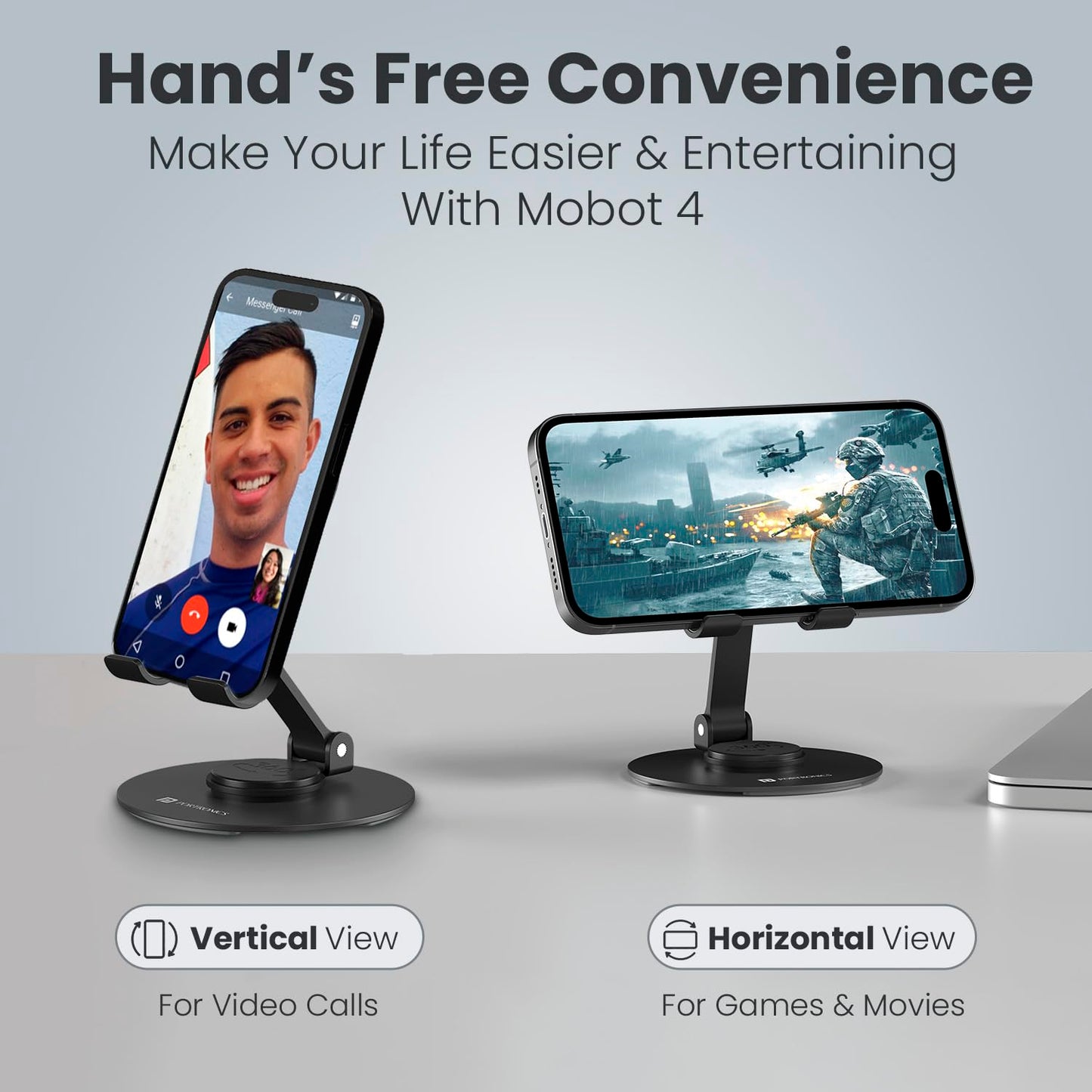 Portronics Mobot 4 360*Degree Universal Mobile Holder - Black 1.0 unit