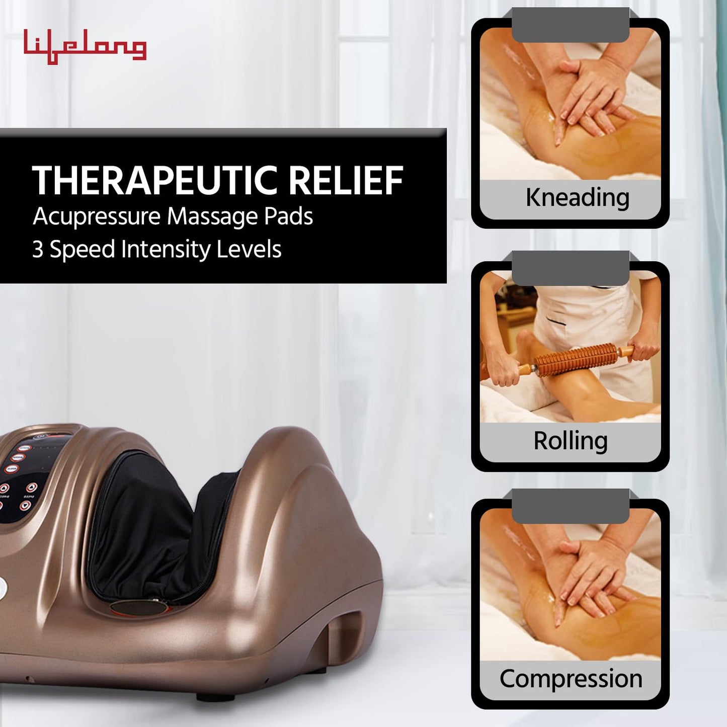 Lifelong LLM72 Foot Massager for Pain Relief (Brown) 1.0 unit