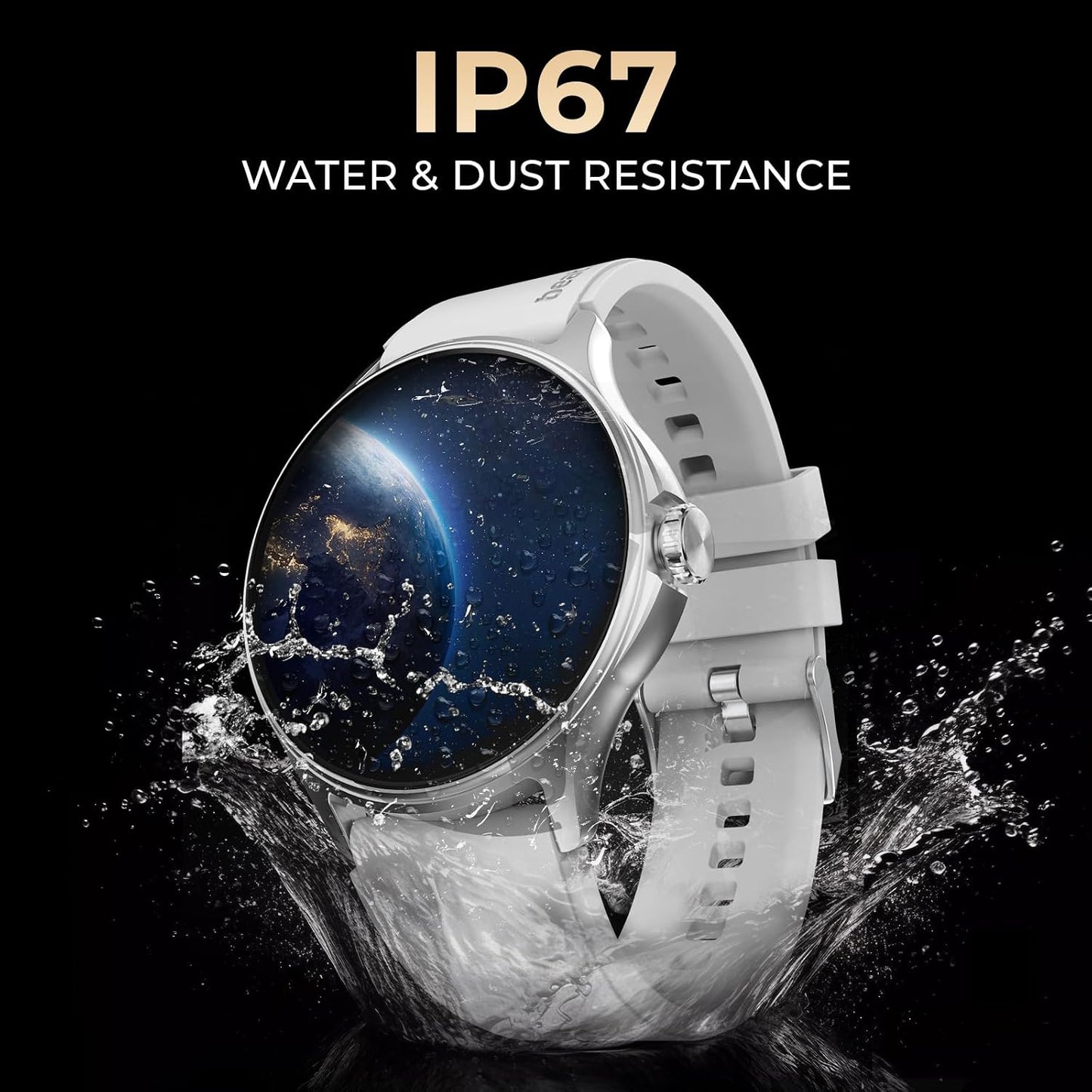beatXP Sigma 1.38'' HD Display Bluetooth Calling, Health Tracking & AI Voice Assitant Smartwatch (Persian Blue Strap, Free Size)