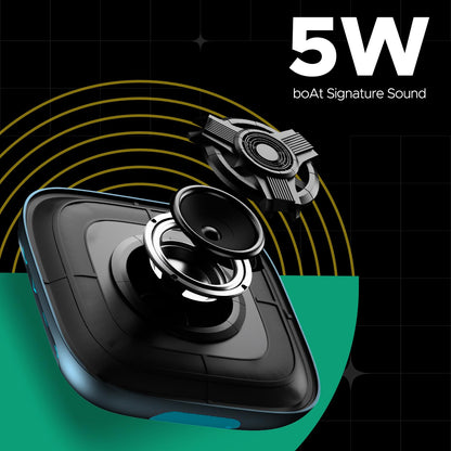 boAt Stone 190 Pro Bluetooth Speaker, 5W, 12H Playtime, Bluetooth v5.3 (Raging Black) 1.0 unit