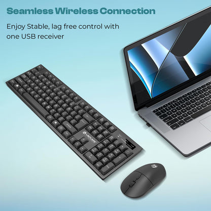 LAPCARE WL-102 Combo 2.4GHz With Nano Receiver, Wireless (Black) 1.0 unit