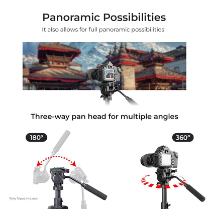 DIGITEK (DPTR 895VD) 195 CM Aluminum Alloy Tripod/Monopod & Multipurpose 3-Way Head 1.0 Piece