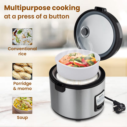 Agaro Regency 5L 700W Ceramic Rice Cooker (Silver & Black) 1.0 unit