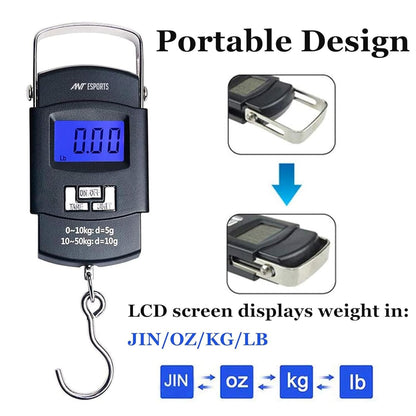 Ant Aels010 Heavy Duty Portable Digital Luggage Weighing Scale With Metal Hook For Home Travel Factory Wholesale And Retail Shop With Digital Led Screen 1.0 Piece