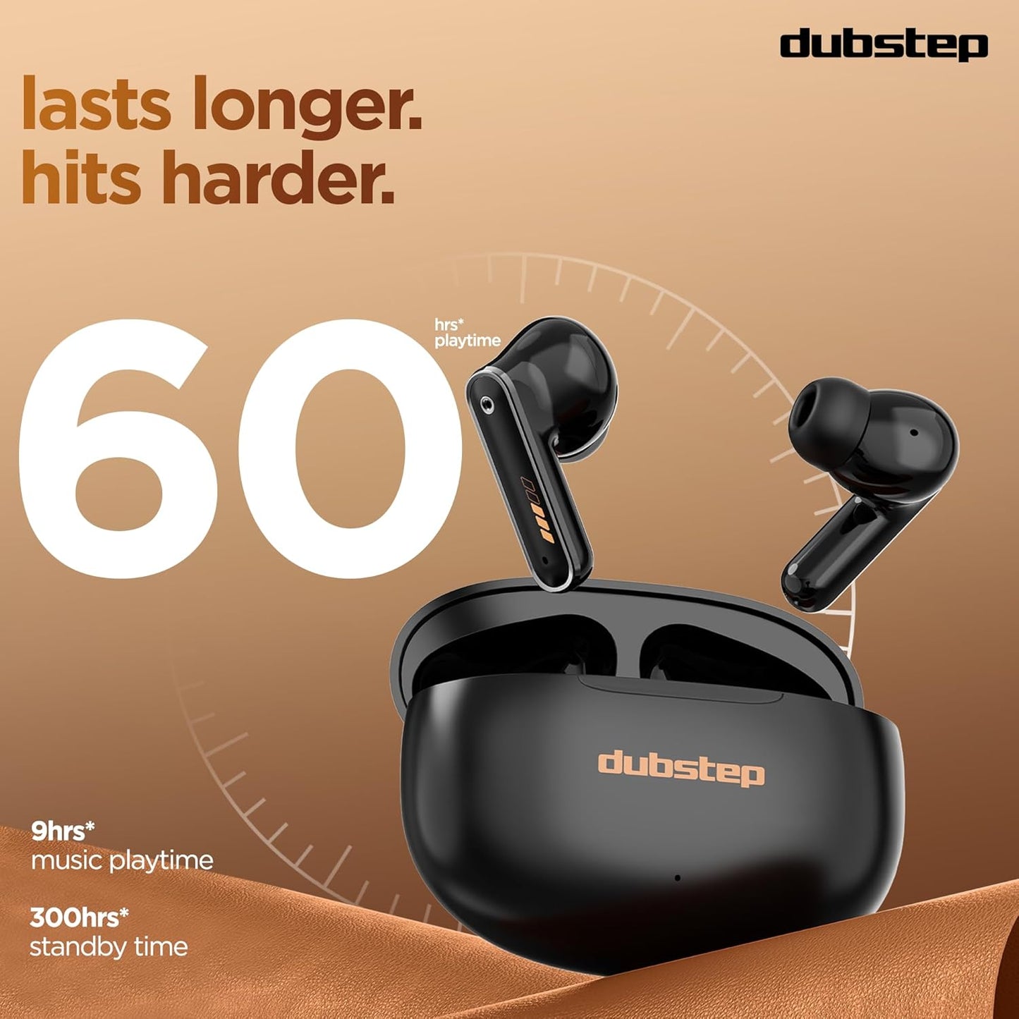Dubstep Buzz X9 With 56 Hrs Playtime Enc Tws Earbuds (Black) 1.0 pack