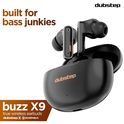 Dubstep Buzz X9 With 56 Hrs Playtime Enc Tws Earbuds (Black) 1.0 pack