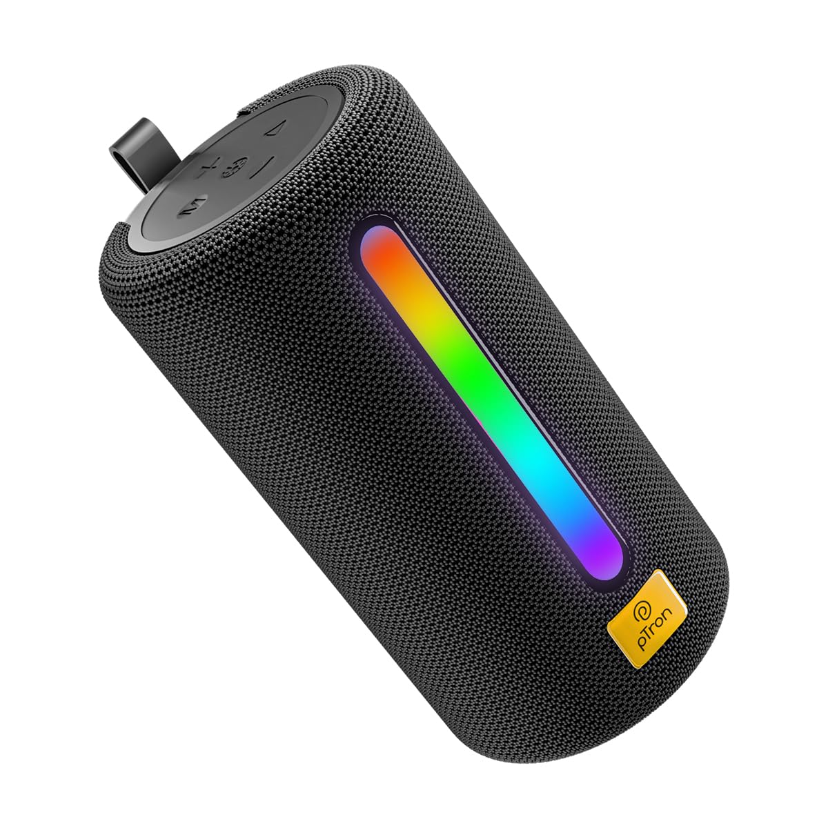 Ptron Fusion Buzz 14W Bluetooth Speaker w/ 8hrs Playback, Rhythmic RGB Lights (Black) 1.0 unit