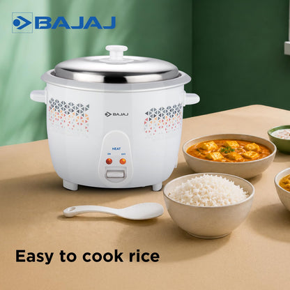 Bajaj 1.8L 700W DLX Rice Cooker Stainless Steel (White) 1.0 unit