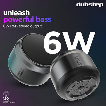 Dubstep Pop 600 (6W, 15 Hrs Playtime), Wireless Bluetooth Speaker with Mic v5.3, TWS Function (Grey) 1.0 unit