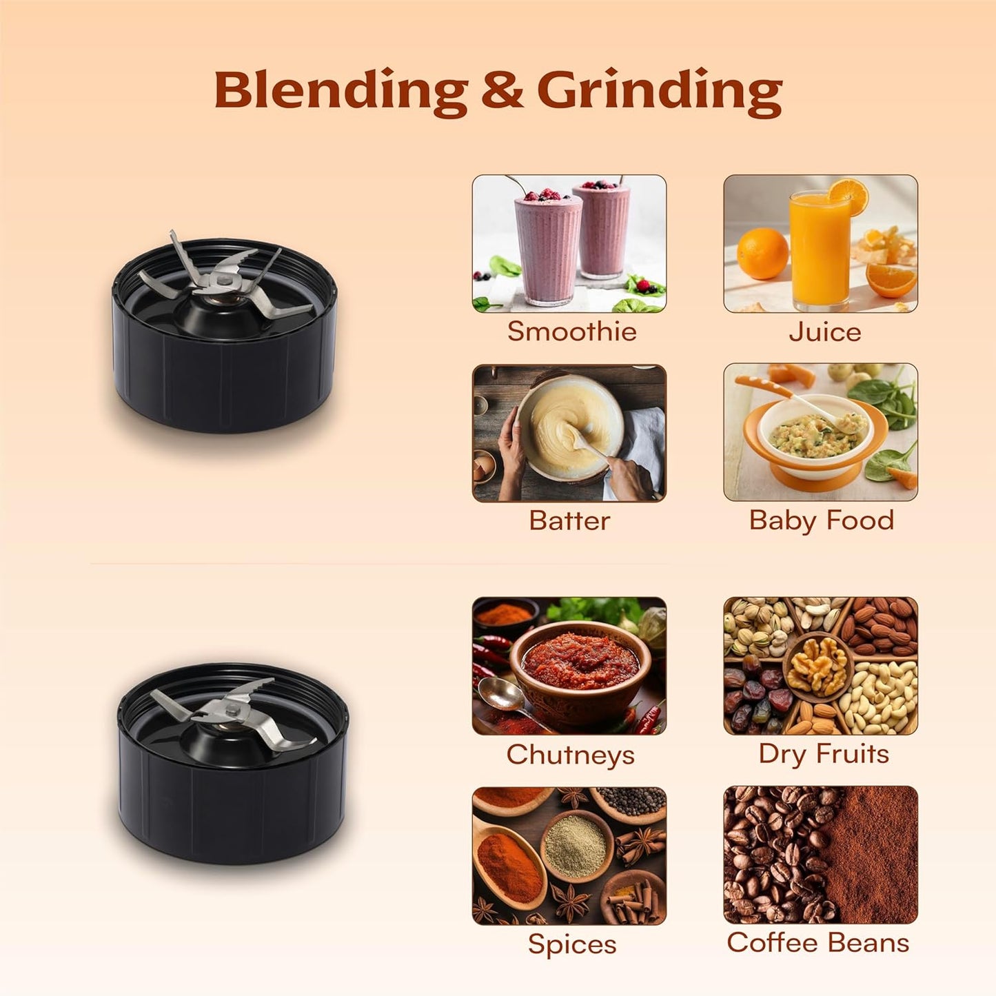 Cookwell Nutri Blender 600 Watts With 5 Jars, Silver 1.0 pack