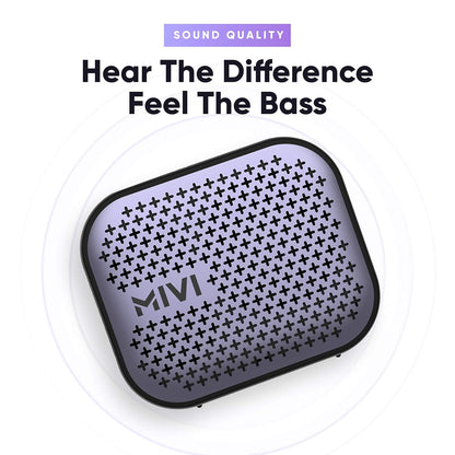 Mivi Roam 2 Bluetooth 5W Portable Speaker,24 Hours Playtime,Powerful Bass, Wireless Stereo Speaker with Studio Quality Sound,Waterproof 1.0 Piece