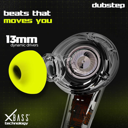 Dubstep Buzz X8 with 56 Hrs Playtime ENC TWS Earbuds (Neon Green) 1.0 box