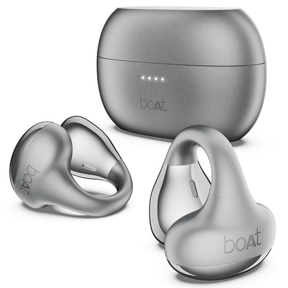 boAt Airdopes Loop OWS Earbuds w/ Clip-On Fit, Air Conduction Tech, 50H Battery, ENx, Dual EQ Modes, 40ms, ASAP Charge (Pearl White) 1.0 pack