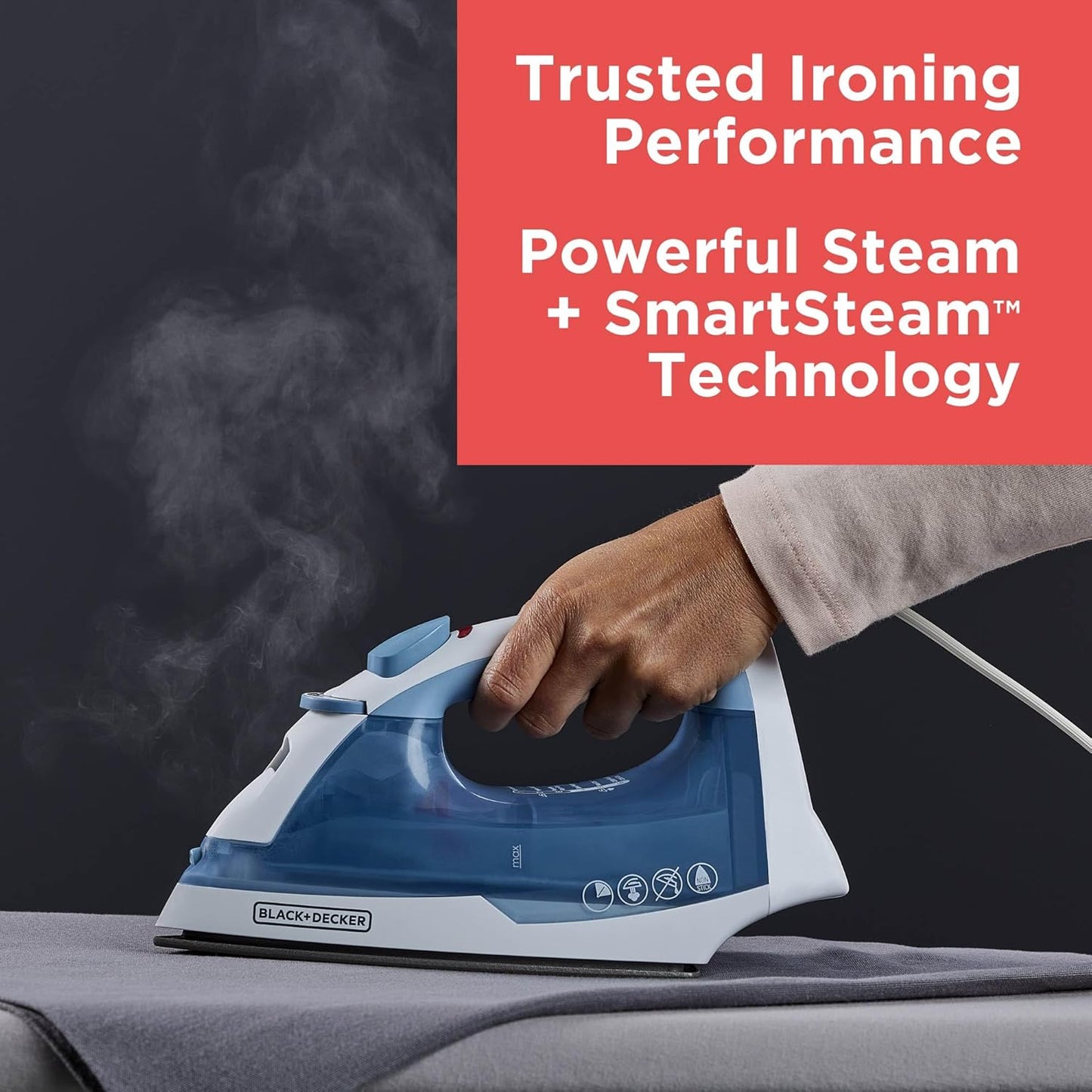 Black+Decker 1600W Steam Iron 1.0 Piece