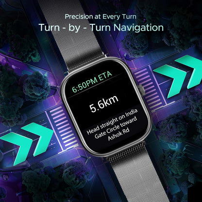 boAt Wave Sigma 3 Smart Watch, 2.01 Inches HD Display, Bluetooth Calling (Metal Black) 1.0 unit