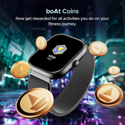 boAt Wave Sigma 3 Smart Watch, 2.01 Inches HD Display, Bluetooth Calling (Metal Black) 1.0 unit