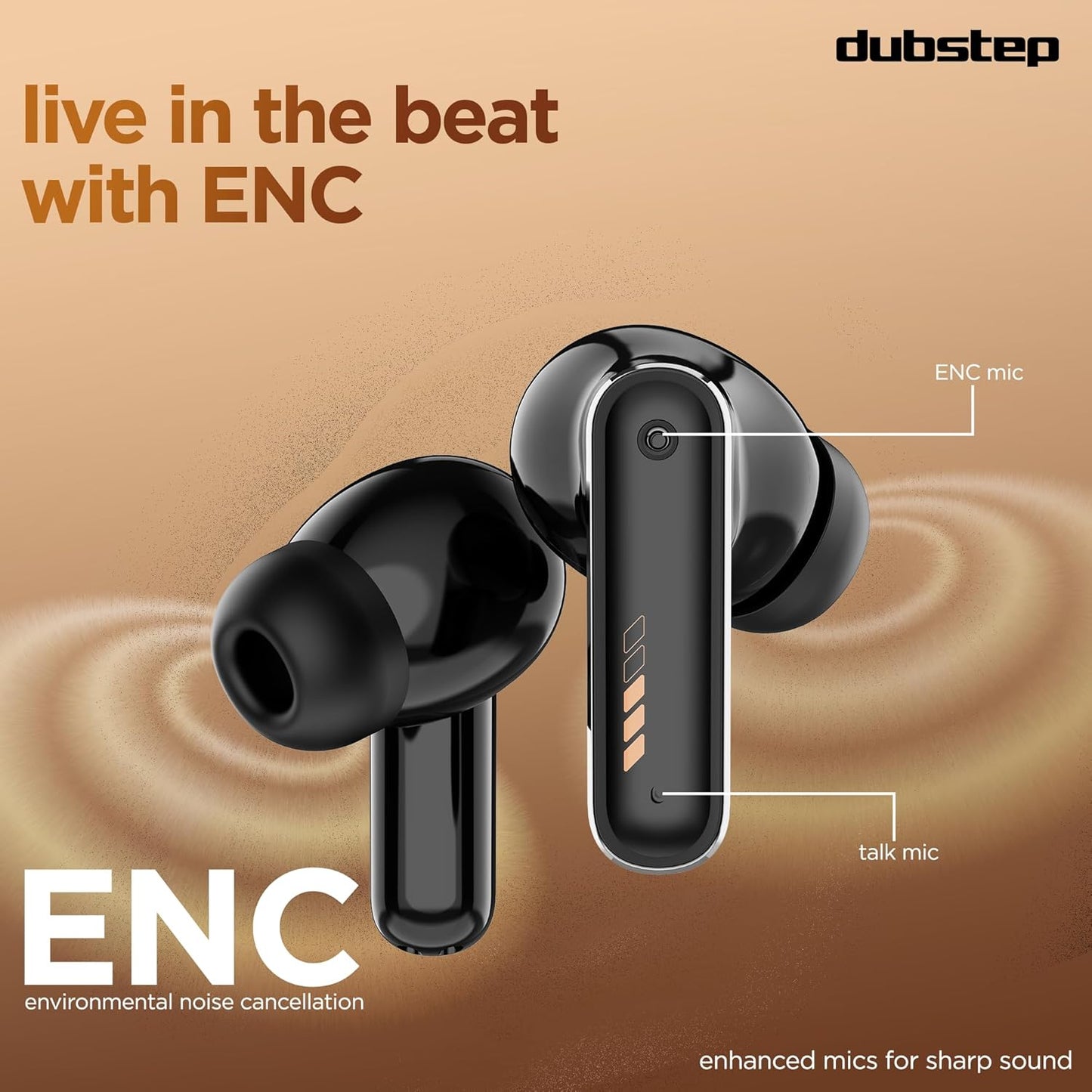 Dubstep Buzz X9 With 56 Hrs Playtime Enc Tws Earbuds (Black) 1.0 pack
