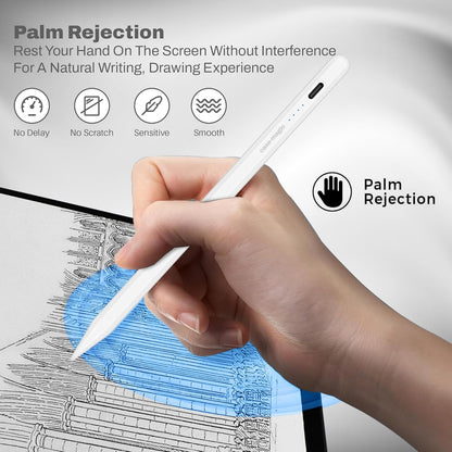 Case Magic iPad Pencil Active Stylus Pen with Palm Rejection, High Precision Tip Compatible With All iPad Models (Dark Grey) 1.0 pack