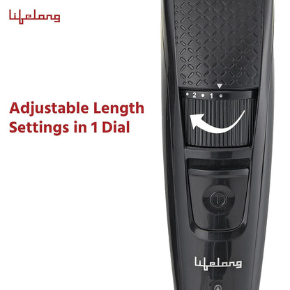 Lifelong LLPCM13 Cordless Rechargeable Trimmer with 20 Length Settings and 45 Minutes Runtime (Black) 1.0 unit