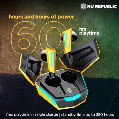 Nu Republic Transform-X In-Ear Truly Wireless Earbuds With Mic, 60 Hours Playtime, ENC, Bluetooth v5.3 (Multicolor) 1.0 unit