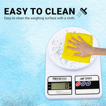 Ant Aeks100 Kitchen Weighing Machine/Food Scale For Health, Fitness, Shop, Home Baking & Cooking With Large Lcd Display, Tare Function, Overload Indicator 1.0 Piece