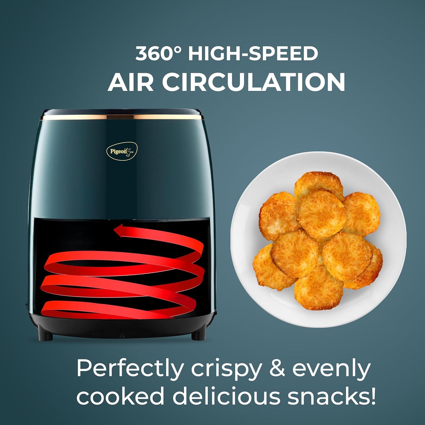 Pigeon Healthify Digital Air Fryer 1200W with Nonstick (Green) 1.0 unit