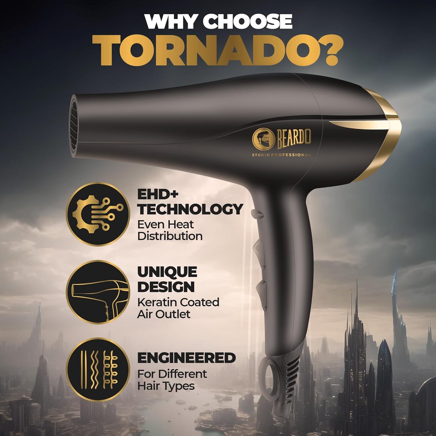 Beardo Studio Professional Tornado Hair Dryer 1.0 pack