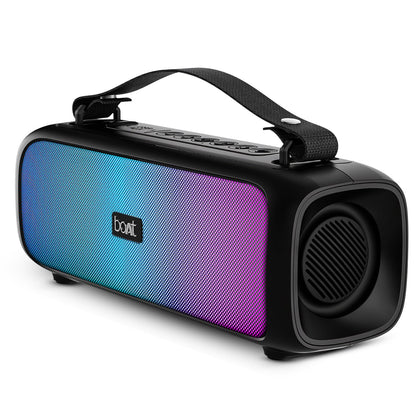 boAt Stone 580 Bluetooth Speaker with 12W RMS Stereo Sound, LED Lights, Up to 8 HRS Playtime (Midnight Black) 1.0 pack