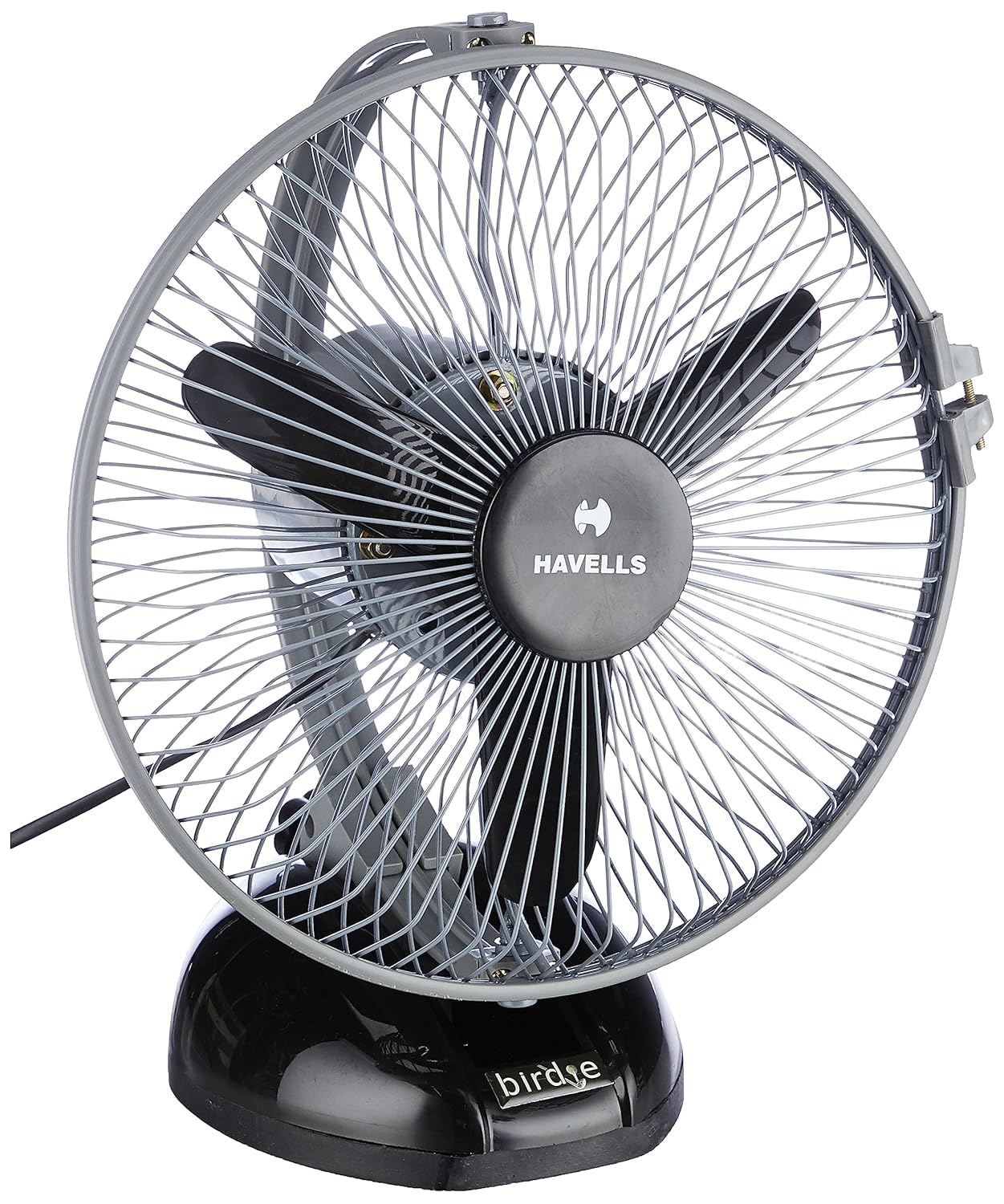 Havells Birdie 230 mm Table Fan Black & Grey, FHPBRSTBGR09