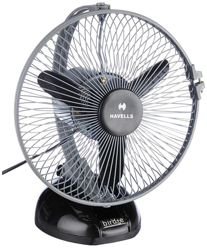 Havells Birdie 230 mm Table Fan Black & Grey, FHPBRSTBGR09