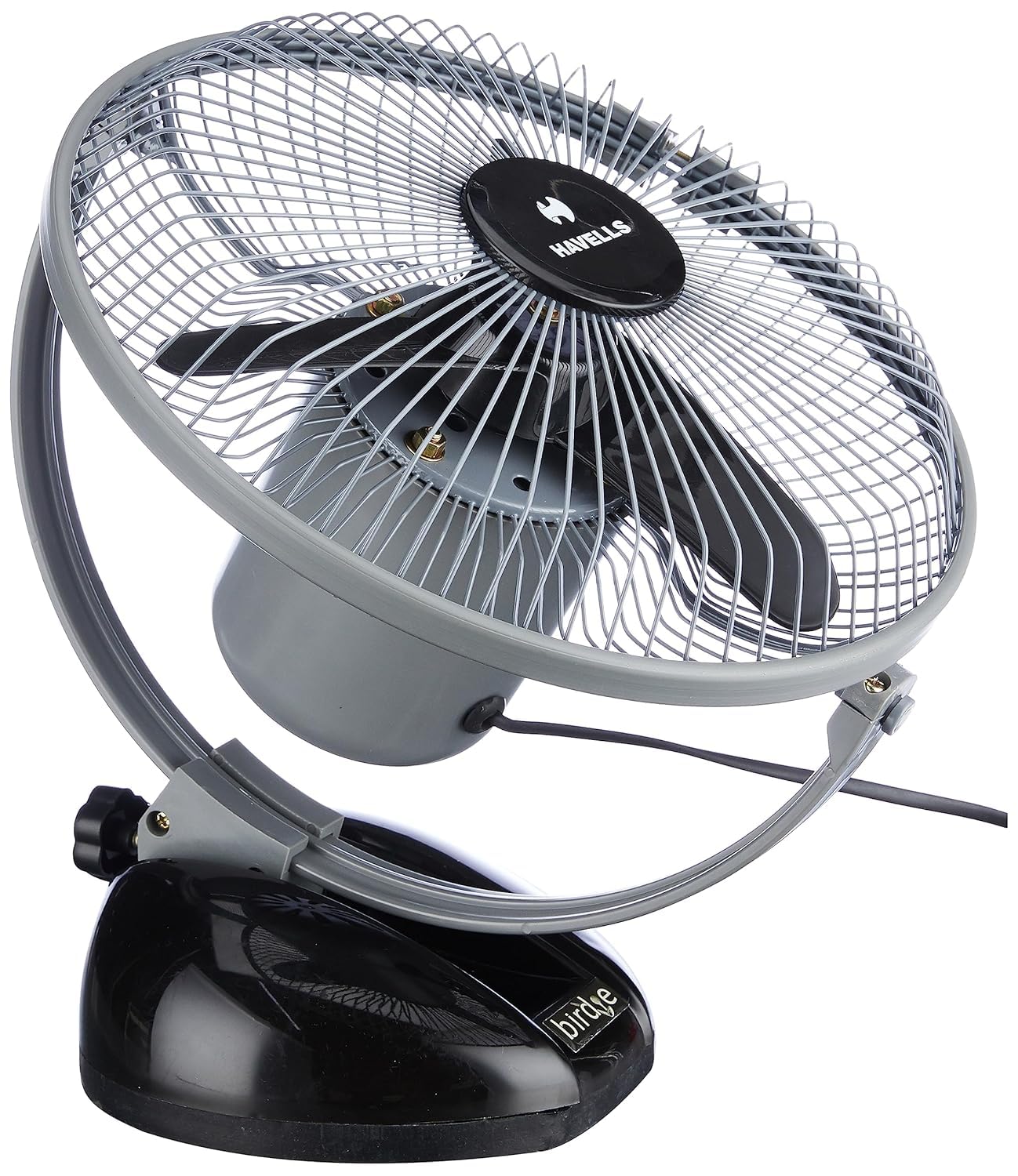 Havells Birdie 230 mm Table Fan Black & Grey, FHPBRSTBGR09