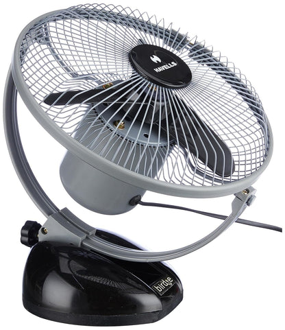 Havells Birdie 230 mm Table Fan Black & Grey, FHPBRSTBGR09