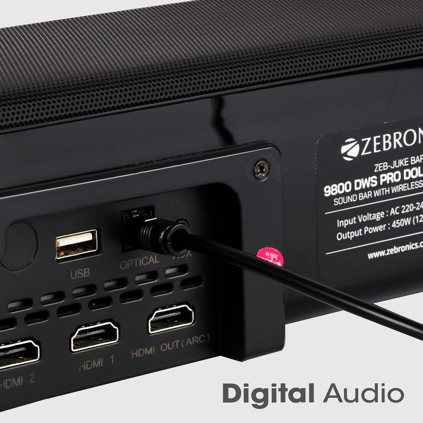 Zebronics OC150 Optical cable, 1.5m Length, Support PCM Dolby audio 1.0 Piece