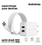 Dubstep Sprint 16W Dual Port Adapter (White) 1.0 unit