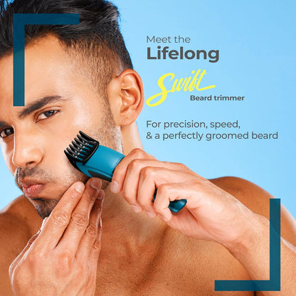 Lifelong MultiPurpose Beard Trimmer 15W for Men with Stainless Steel Precision Trimming Head (Black) 1.0 unit